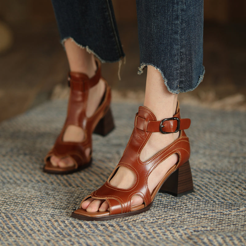 Fashion Genuine Leather Women Sandals