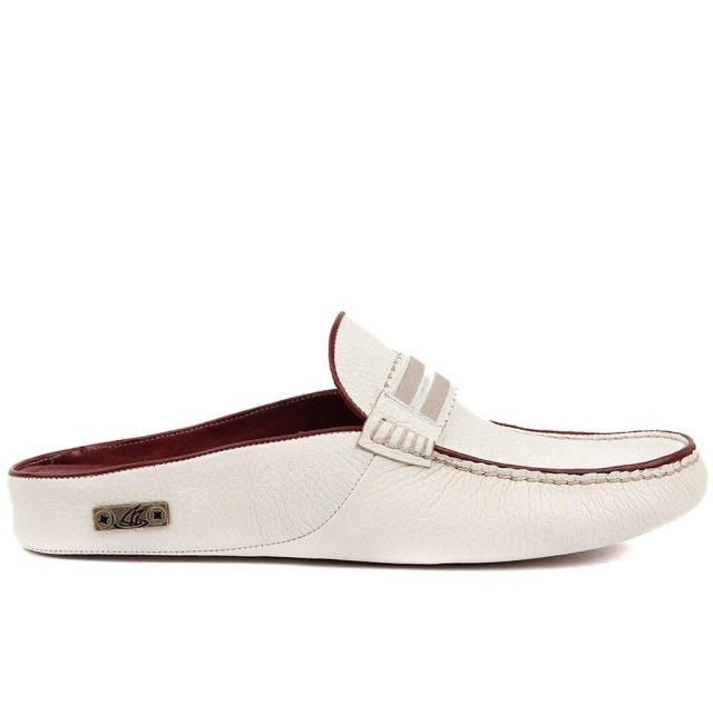 Cow Leather Men Home Casual Slipper Applicable Indoor