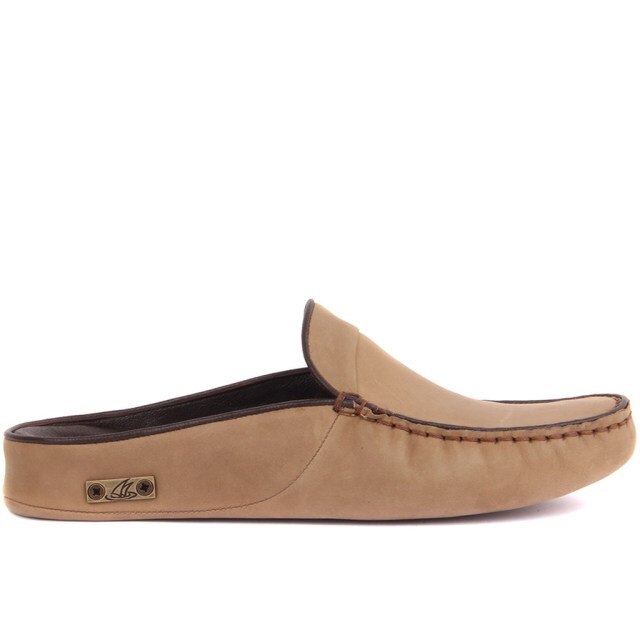 Cow Leather Men Home Casual Slipper Applicable Indoor