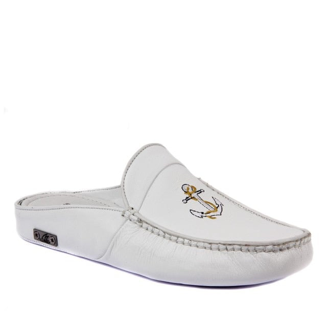 Cow Leather Men Home Casual Slipper Applicable Indoor