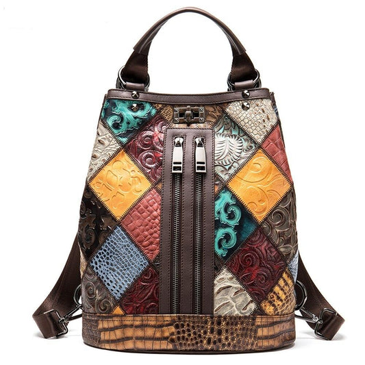 Women Genuine Leather Backpack