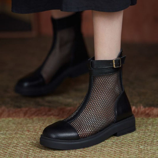 新しい夏の女性用ブーツ本革