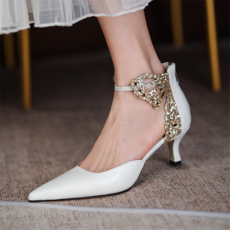 Women Kitten High Heels Bride Wedding Shoes