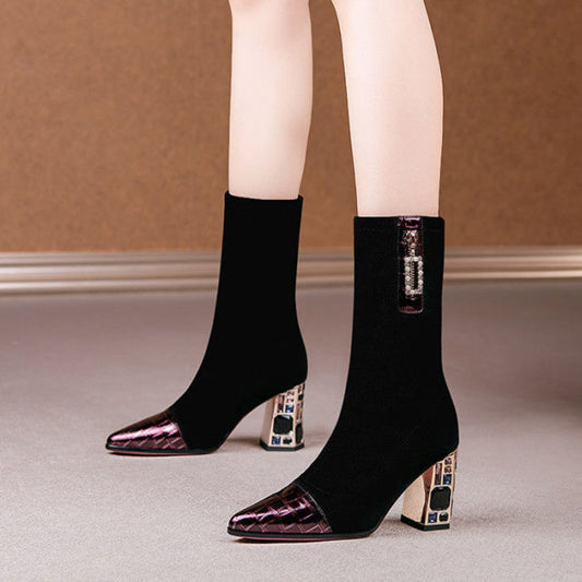 Fashion Elastic ankle Boots Women 2021