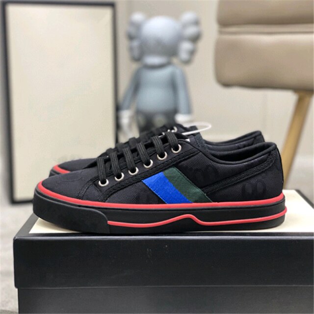 文字パターンプラットフォームランニングシューズカップル