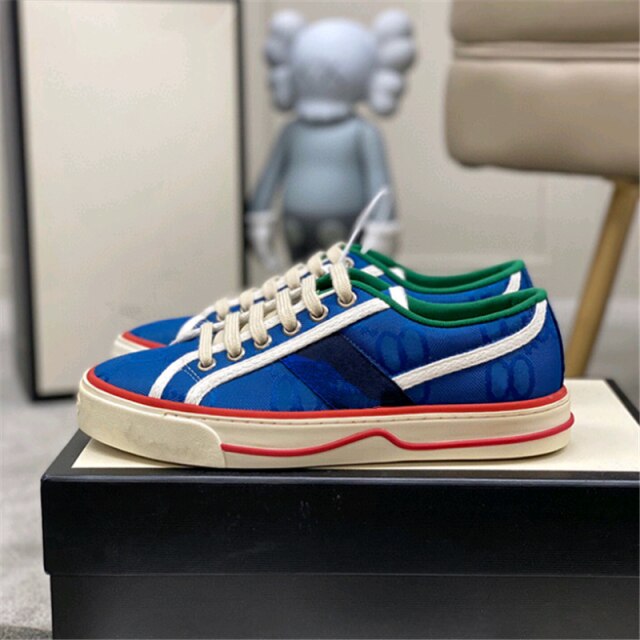 文字パターンプラットフォームランニングシューズカップル