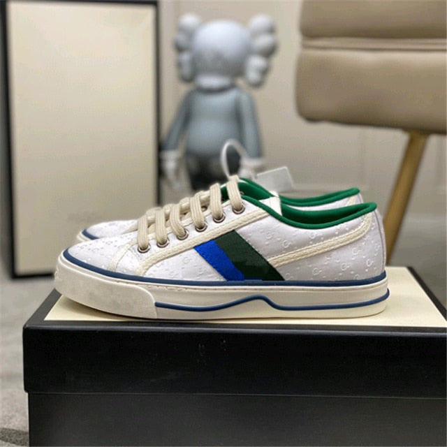 文字パターンプラットフォームランニングシューズカップル