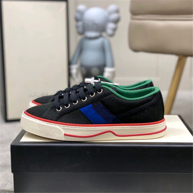 文字パターンプラットフォームランニングシューズカップル