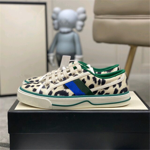 文字パターンプラットフォームランニングシューズカップル