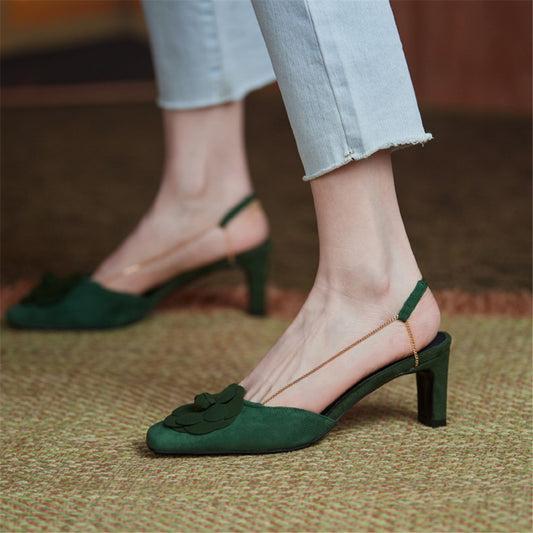 Fashion Women Kid Suede Sandals