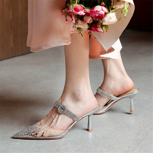 ランウェイスタイルクリスタルレディースハイヒール