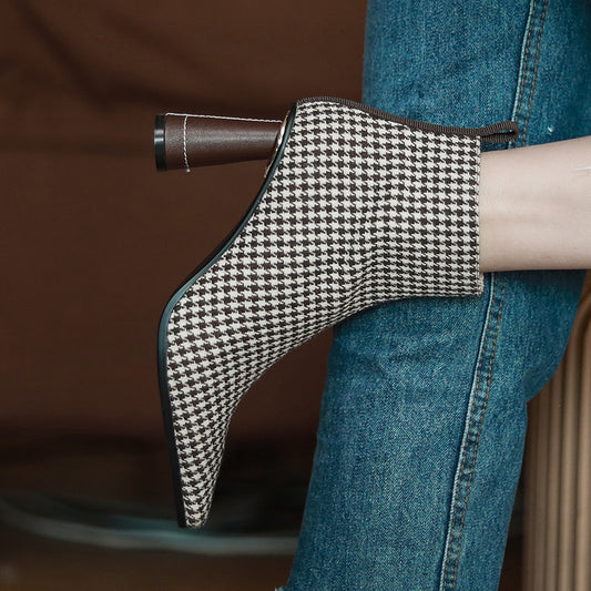 ポインテッドトゥ アンクルブーツ レディース ストレンジスタイル シューズ