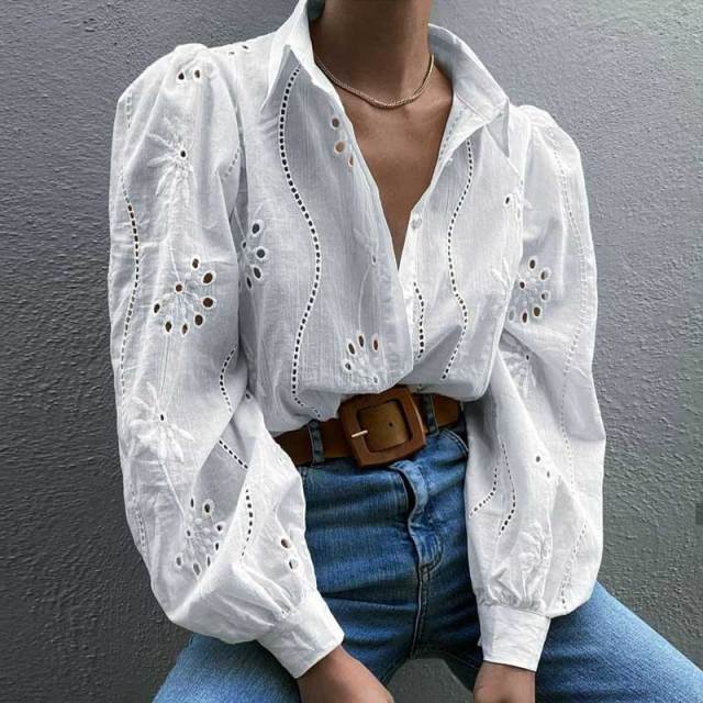 Women Fashion Casual Simple Blouses