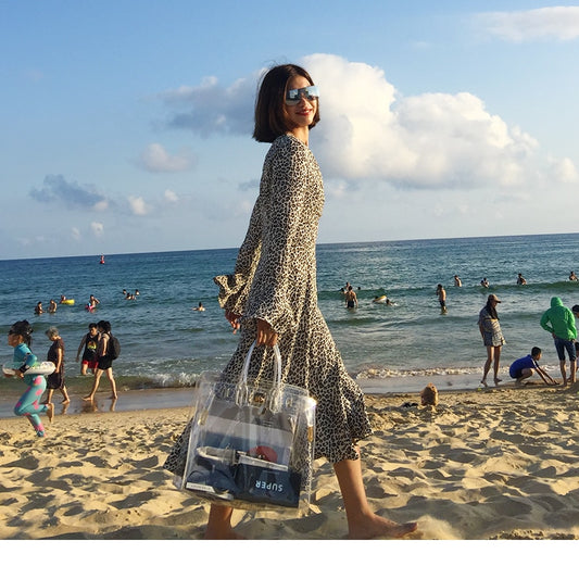 透明プラチナバッグ2021夏新作女性バッグカジュアルオールマッチハンドバッグロックケリービーチゼリーバッグ