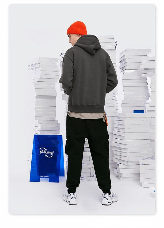 Mens Thick Hip Hop Pure Hoodies