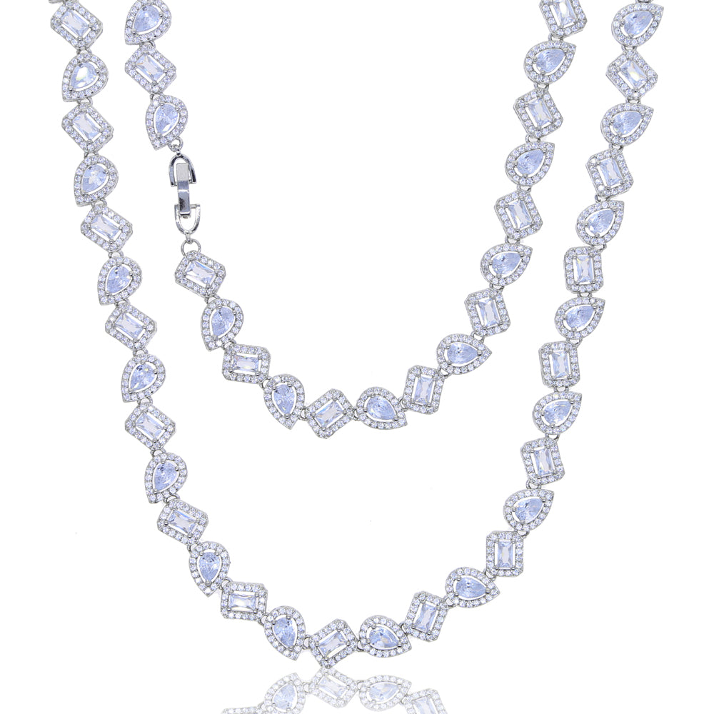 女性用ウェディングジュエリー 幾何学的 CZ ティアドロップ ラウンド