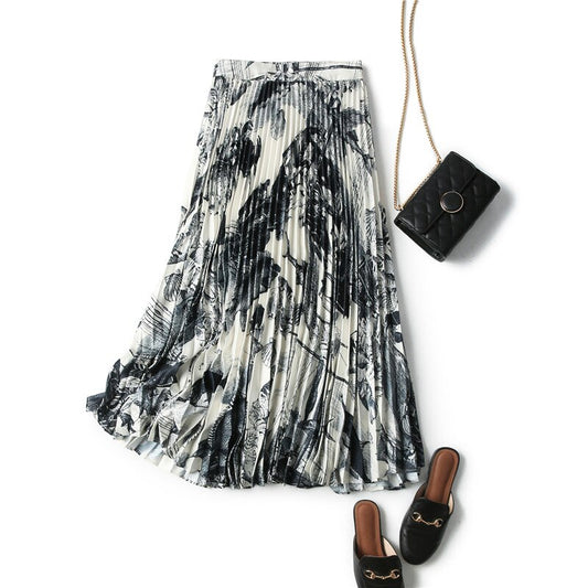 medium length versatile pleated skirt