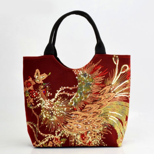 Women Shoulder Bag Peacock Ethnic Style