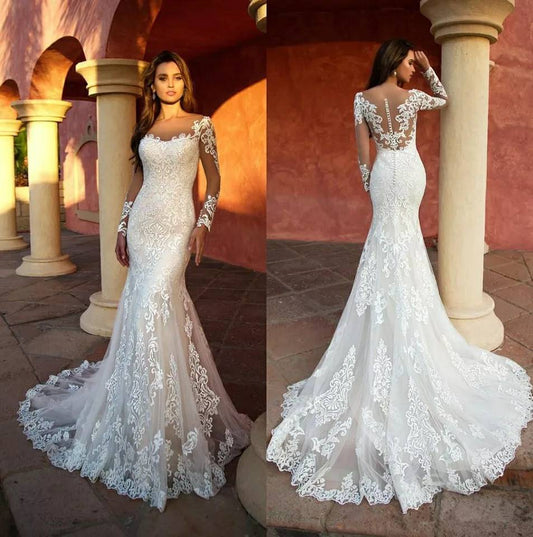 Custom Made Lace Mermaid Wedding Dresses