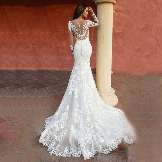 Custom Made Lace Mermaid Wedding Dresses