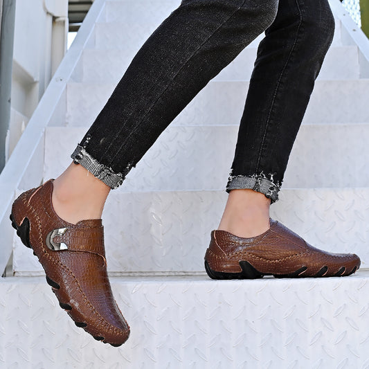 genuine Leather Men slip on Soft