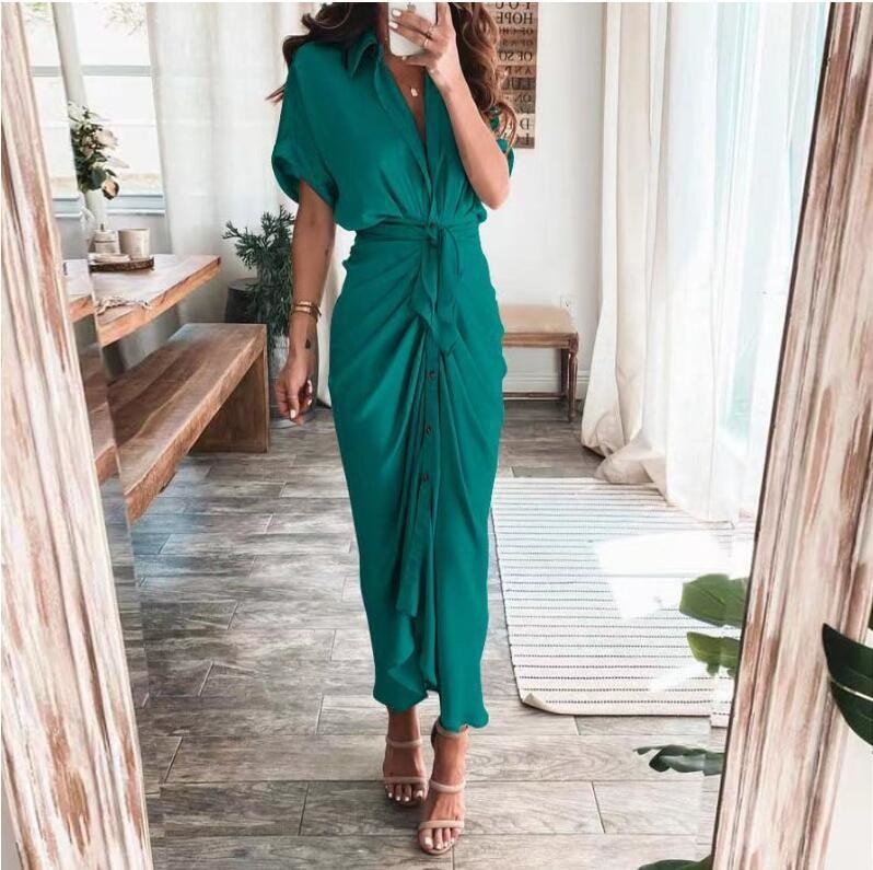 Ladies Office V Neck Party Dresses