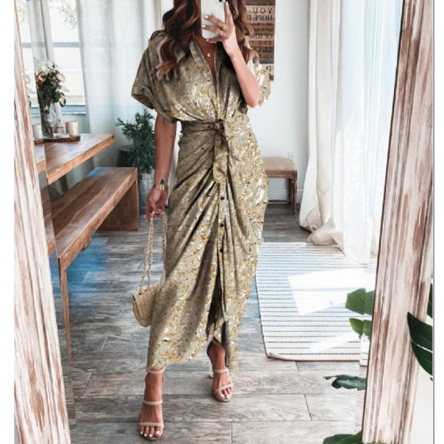 Ladies Office V Neck Party Dresses