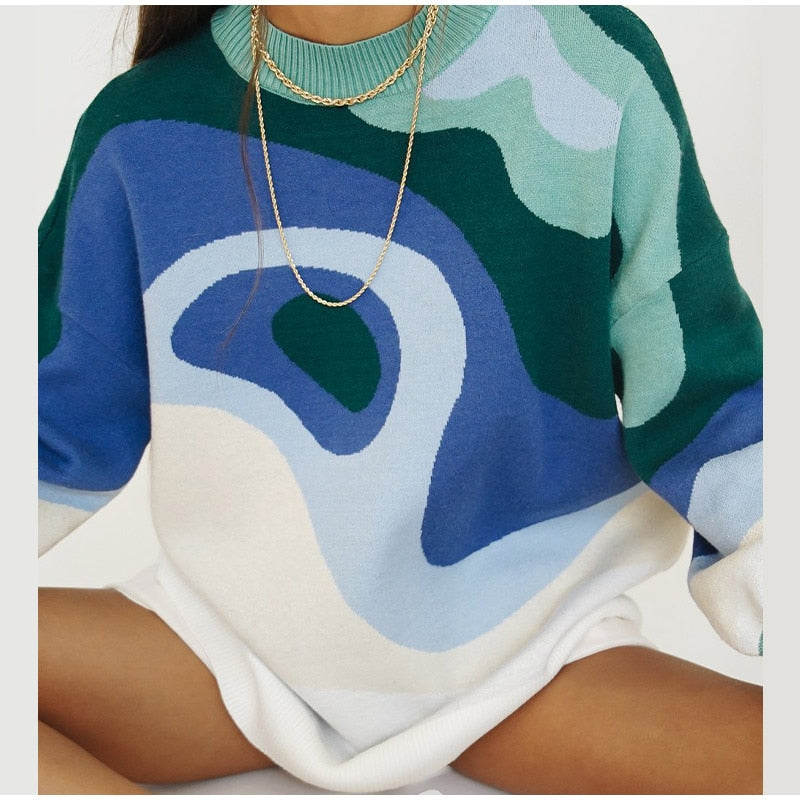 Soft Loose Tops Lady Long Sleeve Sweaters