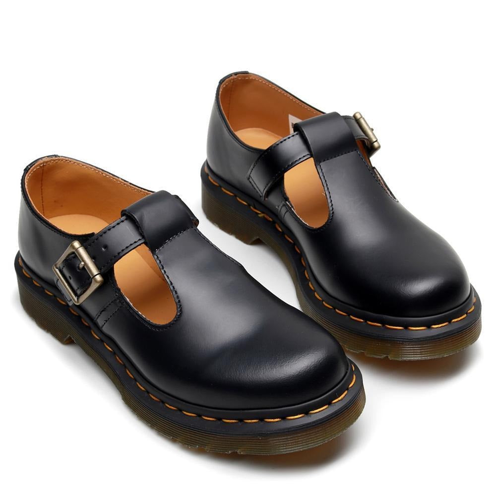 Cow Leather Mary Jane Women Thick Flat Shoes