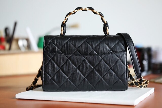 Leather Chain-Strap Flap Women's Shoulder Bag