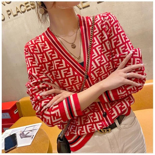 Womens Long Sleeve Knitted Casual Sweater