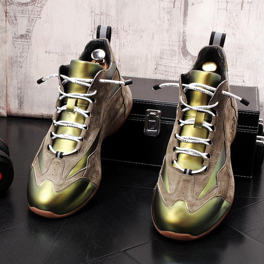 メンズ スエード ミックス カジュアル シューズ