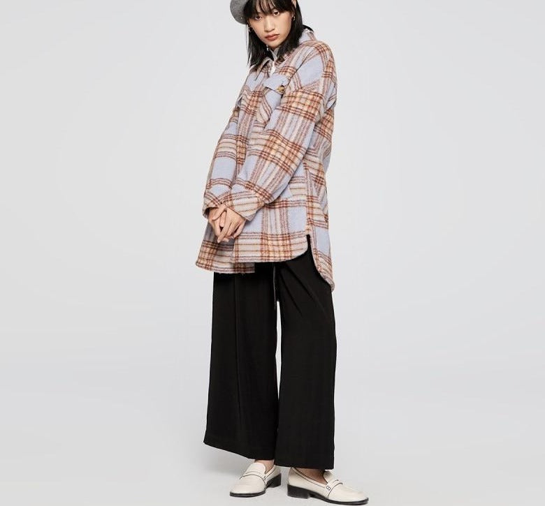 Women's Loose Wool Jacket Wool mix