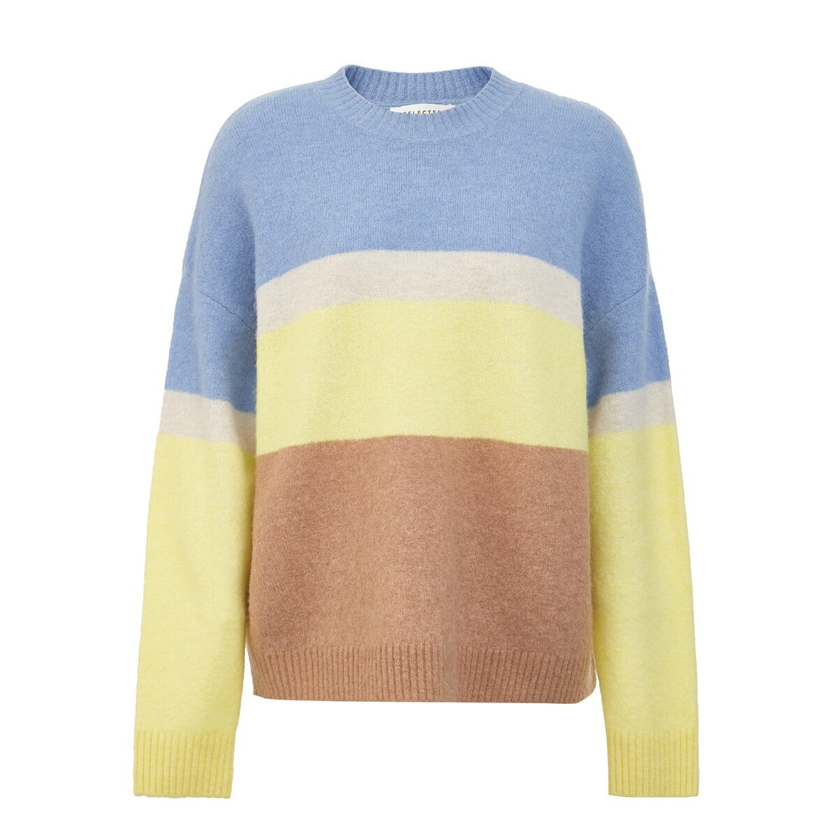 Women's Colorful Joint Knit with Round Collar