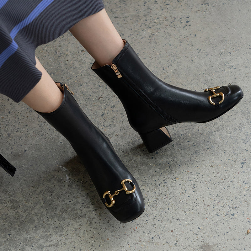Women Ankle Boots Genuine Leather