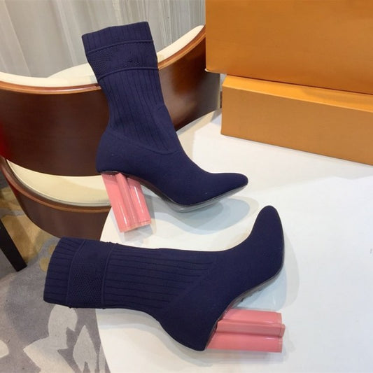 Knitted Socks Boots Strange Style