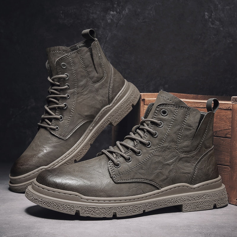 メンズ カジュアル 英国製 ハンドメイド ツーリング アンクルブーツ