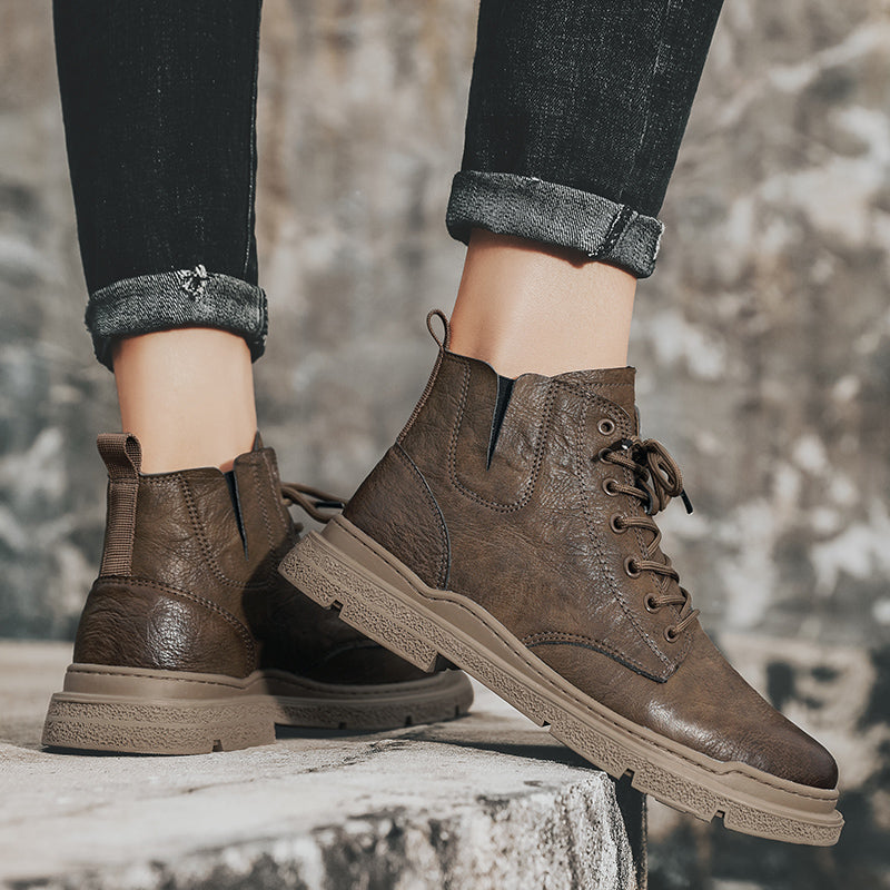 メンズ カジュアル 英国製 ハンドメイド ツーリング アンクルブーツ