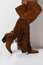 Load image into Gallery viewer, Cowboy boots Chunky Heels Over knee Thigh High Boots
