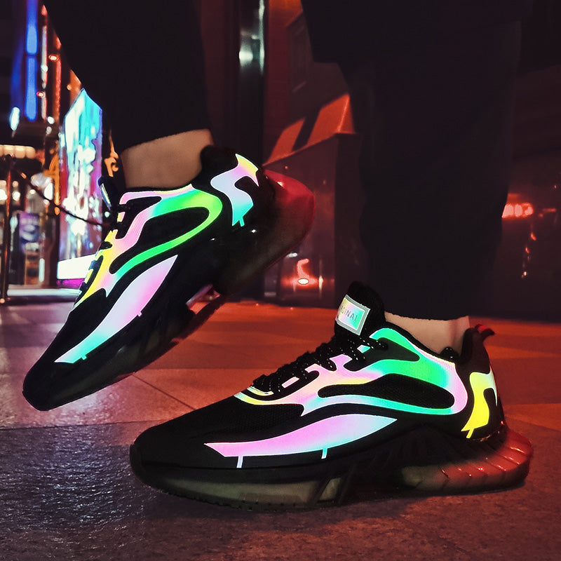 Men's Laser Color Changing Bright Sneakers