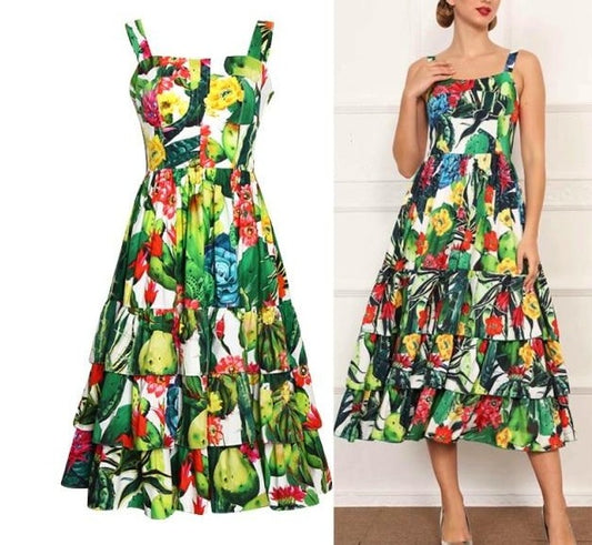 Floral Ruffles Luxury Party Dinner Dresses