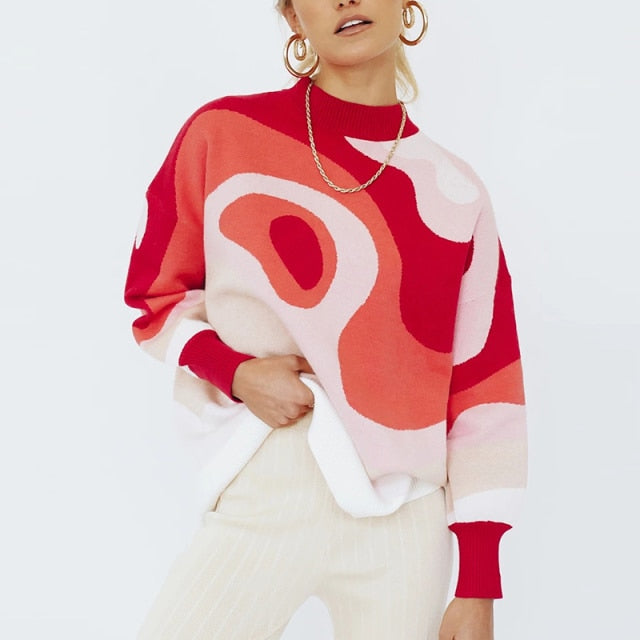 Soft Loose Tops Lady Long Sleeve Sweaters