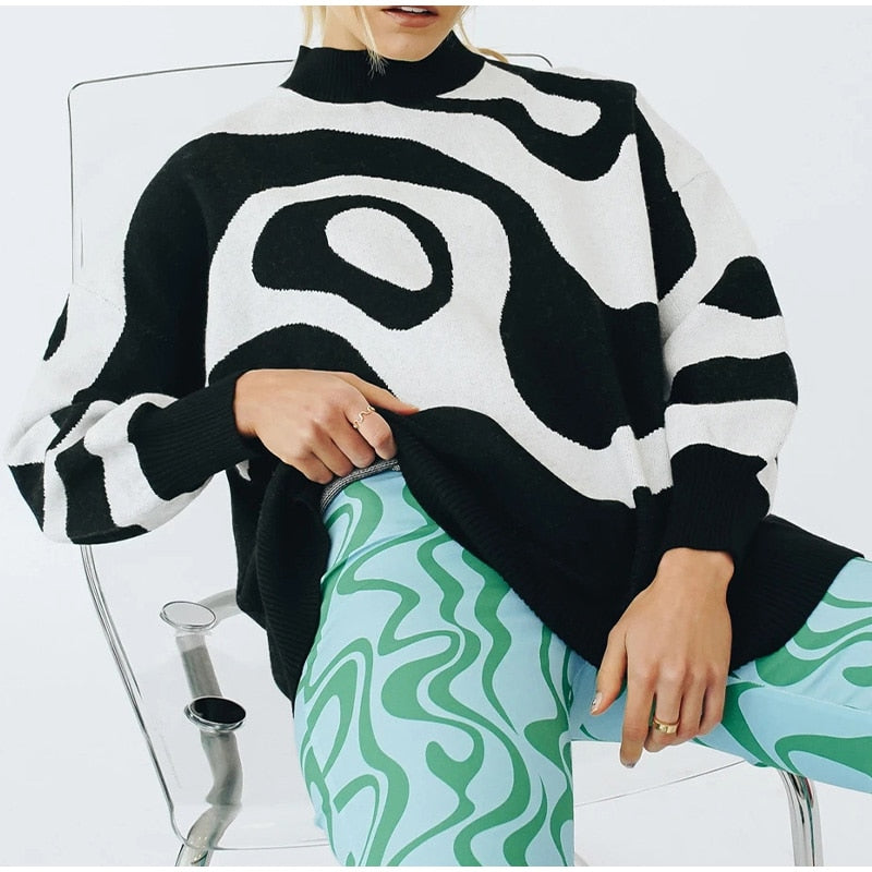 Soft Loose Tops Lady Long Sleeve Sweaters