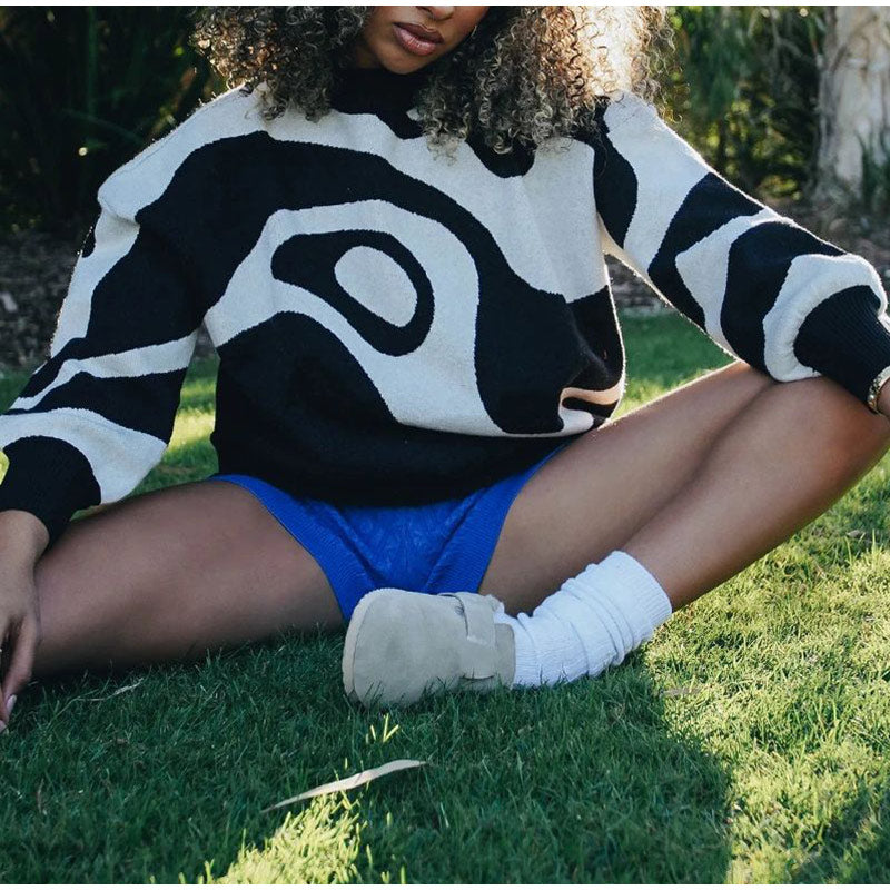 Soft Loose Tops Lady Long Sleeve Sweaters