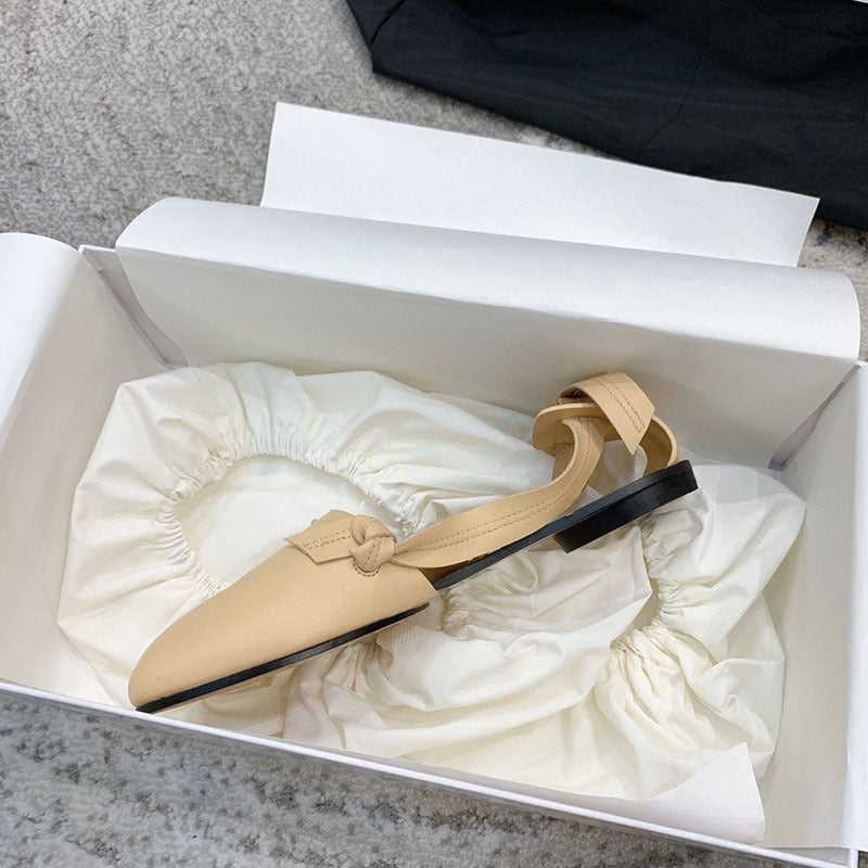 Soft Leather Split Toe Ballet Sandals