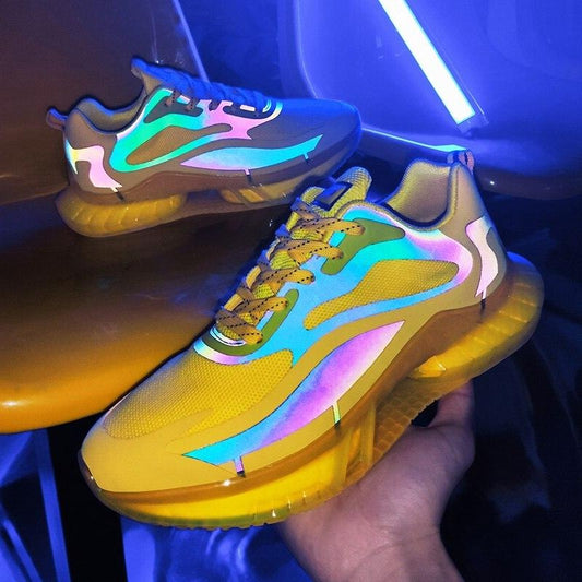 メンズ レーザーカラーチェンジブライトスニーカー