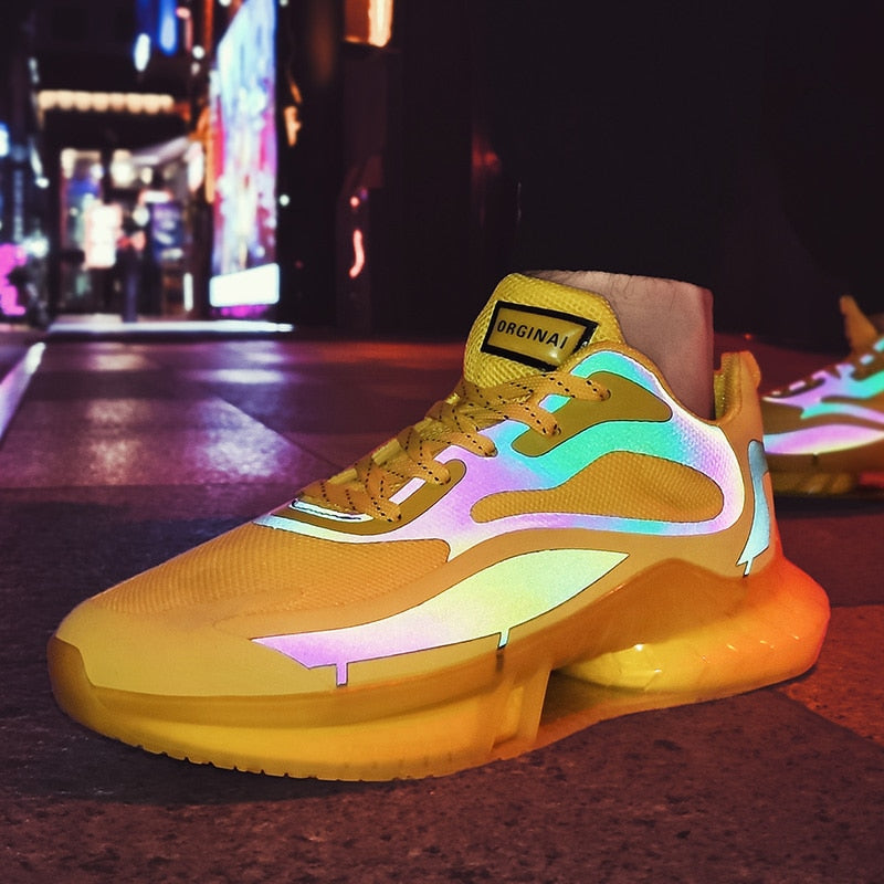 Men's Laser Color Changing Bright Sneakers