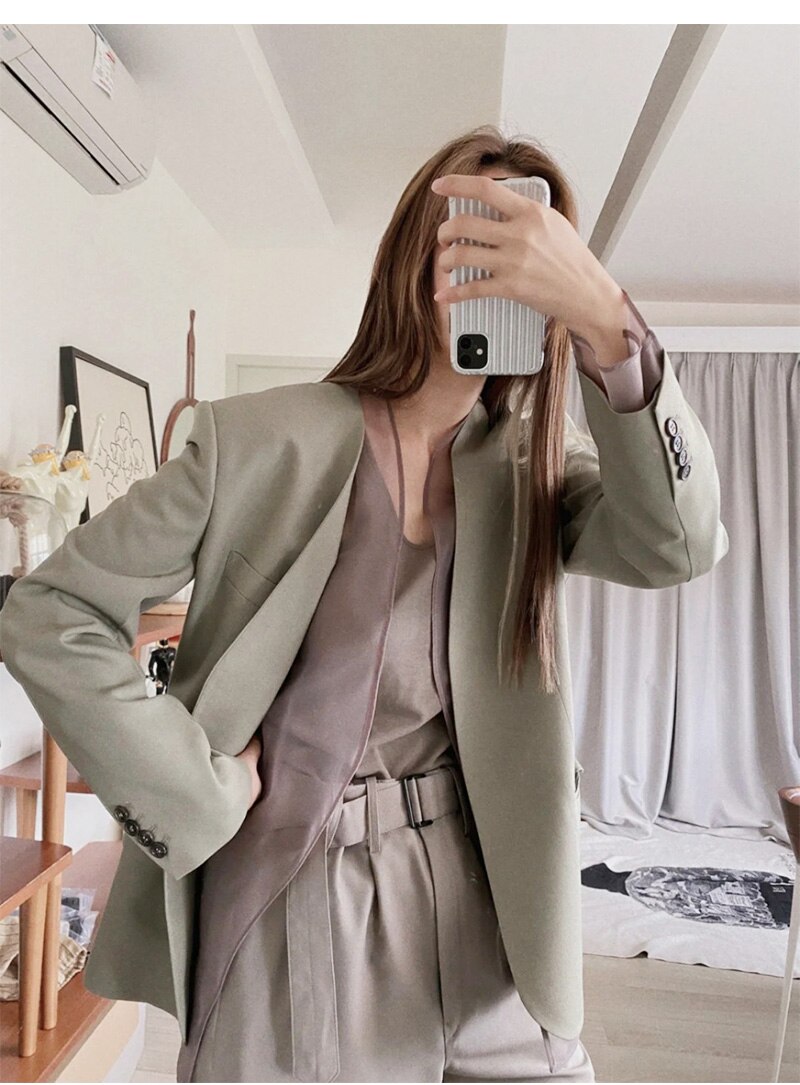 French Vintage V-Neck Suit Two-Piece
