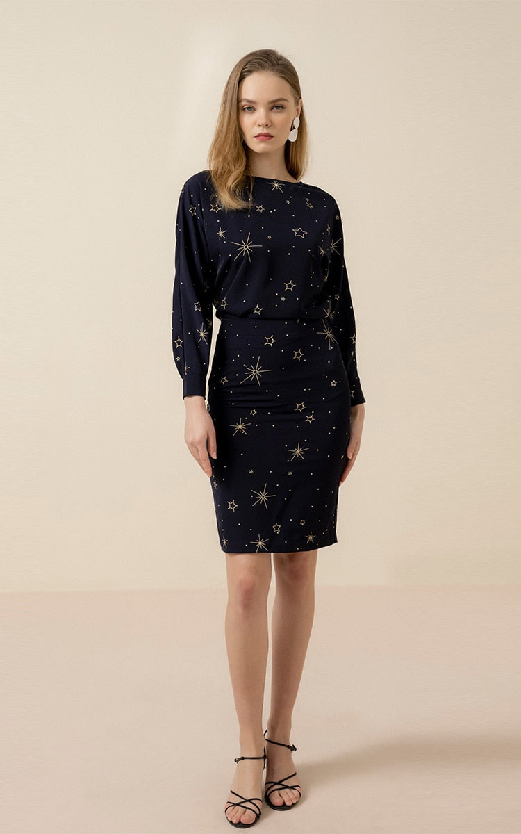 エレガントなツーピースのオフィスレディの服