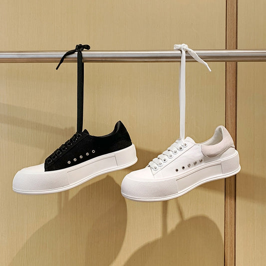 Flat Platform Canvas Sneakers Women